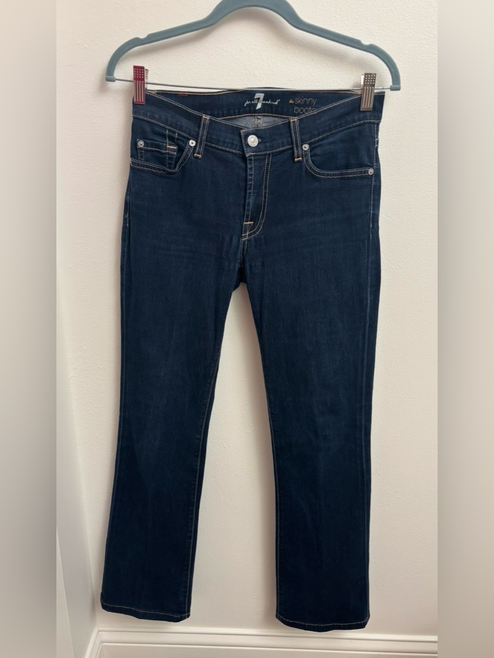 Vintage Y2K 7 For All Mankind Women's Bootcut Jeans in Low Rise 28 Made in USA